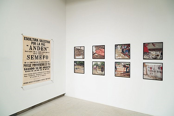 Teresa Margolles, "Anden (Sidewalk), Cali, Colombia, August 1999"  Installation view:  “Invisible: Art from the Unseen, 1957-2012“, Hayward Gallery, 2012. Photo: Marc Blower. Courtesy of Galerie Peter Kilchmann